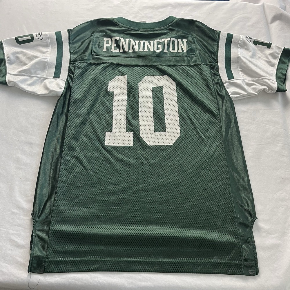 Vintage Reebok NFL New York Jets Chad Pennington #10 Jersey YOUTH XL Green - Picture 2 of 10